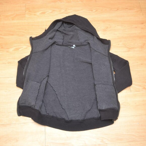 Athleta Women's BlackFull Zip Pouch Pocket Go-To Fitness Hoodie Pre Owned - Picture 5 of 7